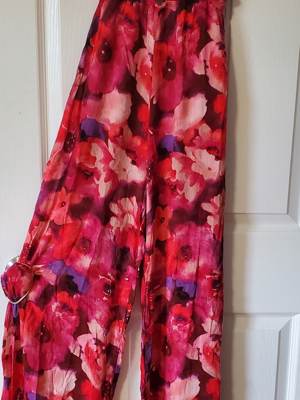 Fashion Nova Floral Wide-Leg Jumpsuit - Pink, Red, Purple